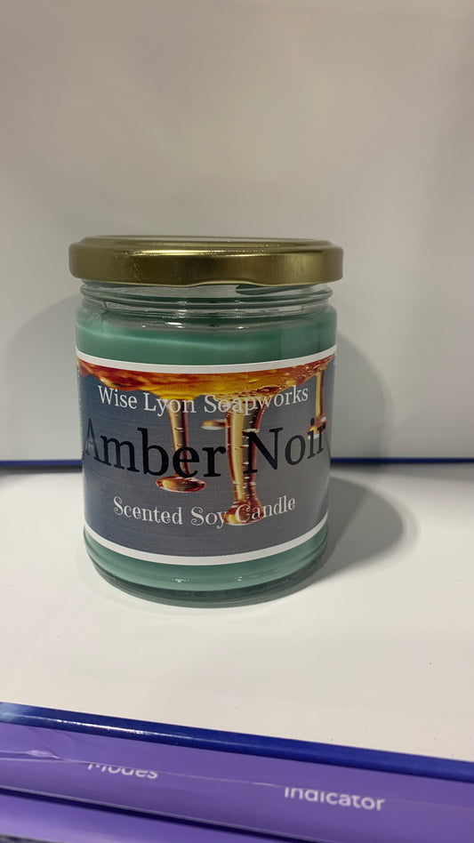 Amber Noir Scented Soy Candle - Wiselyonsoapworks