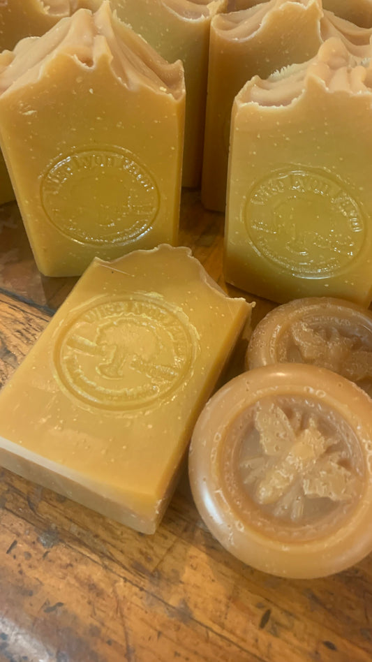 Natural Turmeric Soap, hemp and turmeric face and body soap - Wiselyonsoapworks