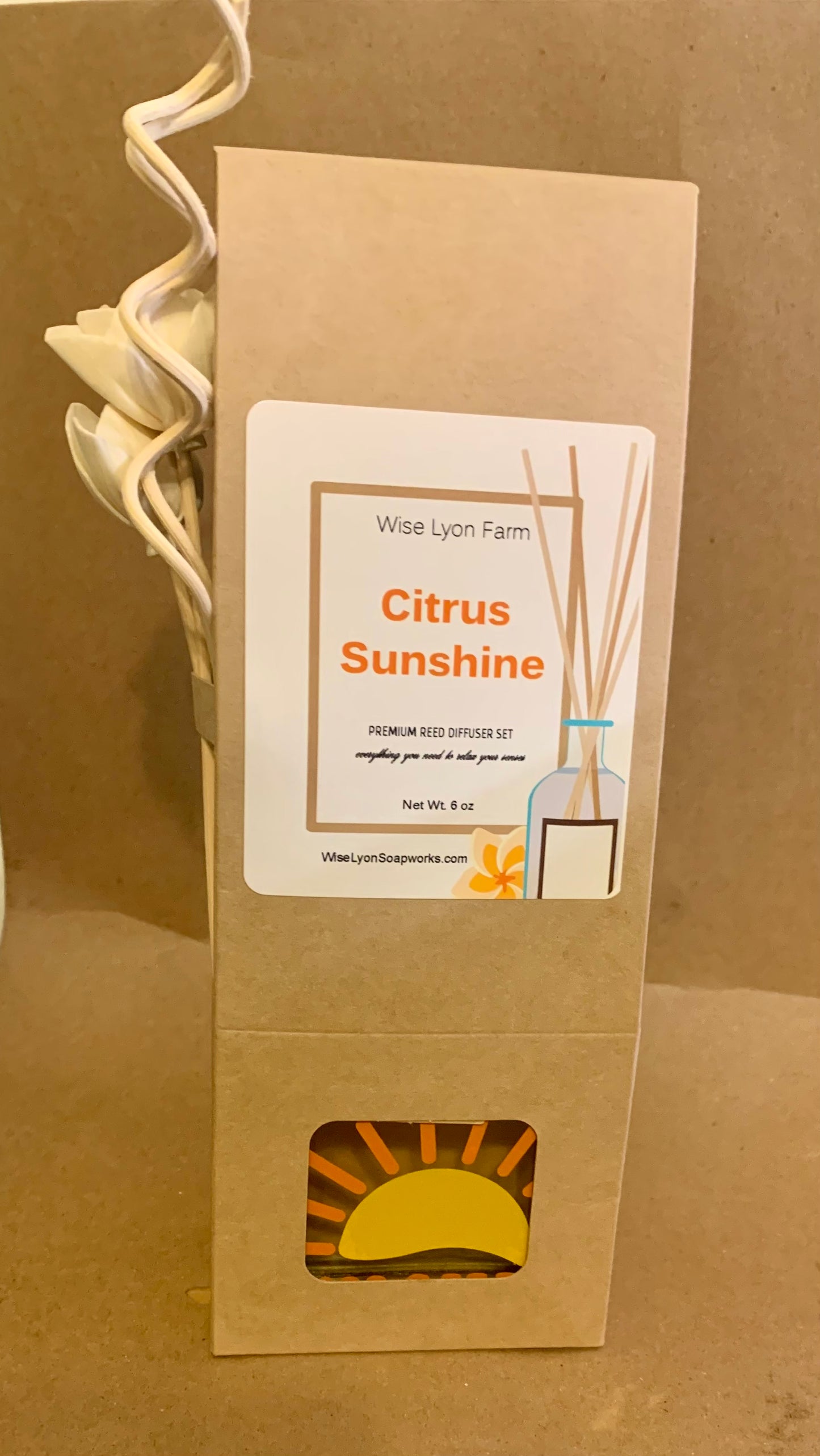 Citrus Sunshine scented Reed Diffuser Set - Wiselyonsoapworks