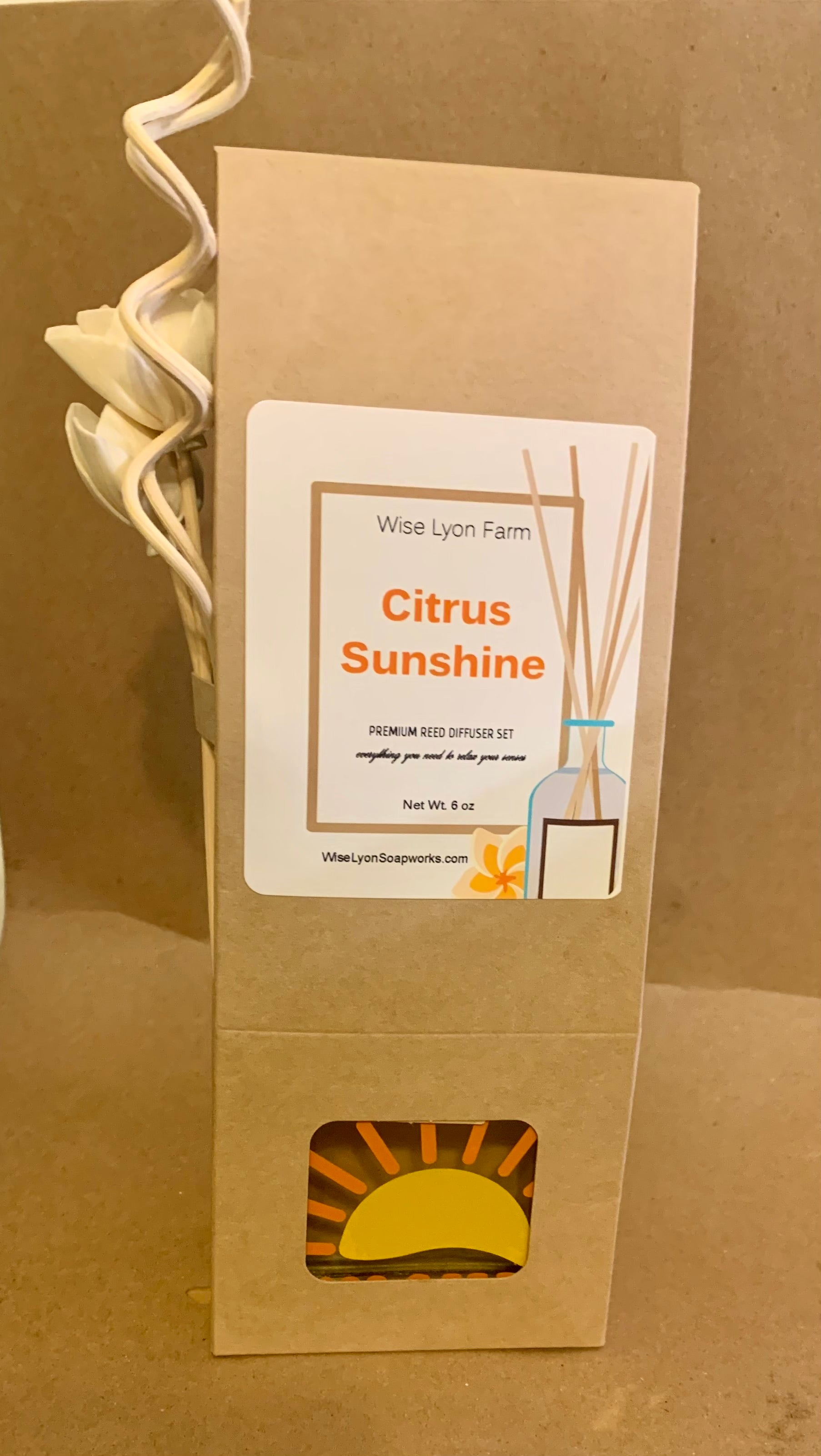 Citrus Sunshine scented Reed Diffuser Set - Wiselyonsoapworks