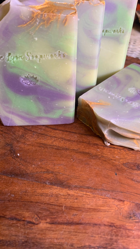 Lavender and White Sage natural soap, organic hempseed oil