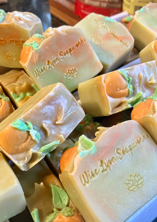 Peach Bellini scented natural bar soap - Wiselyonsoapworks