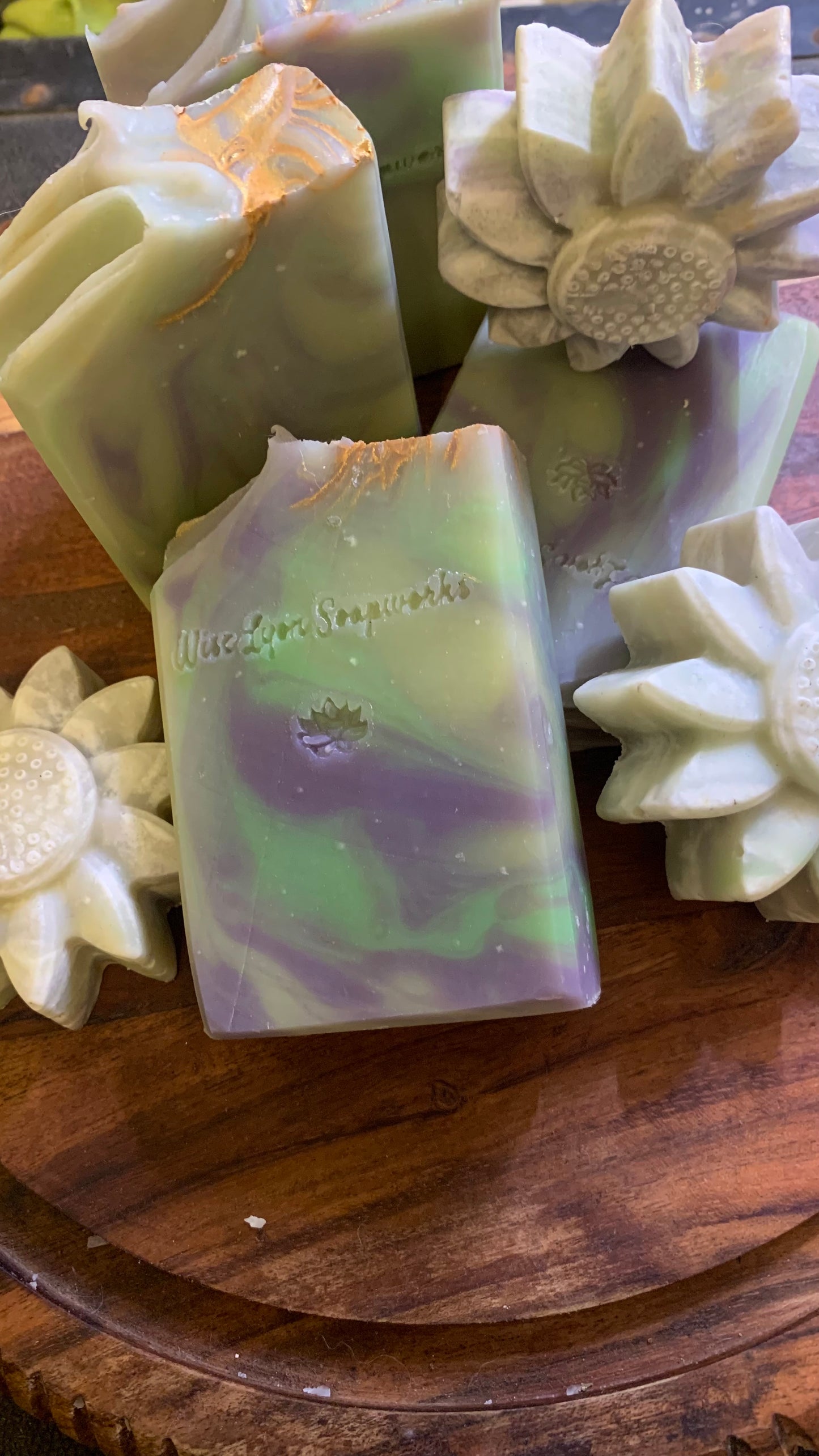 Lavender and White Sage natural soap, organic hempseed oil
