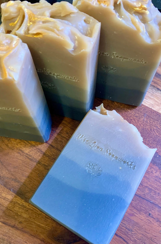 24K Amber scented natural soap