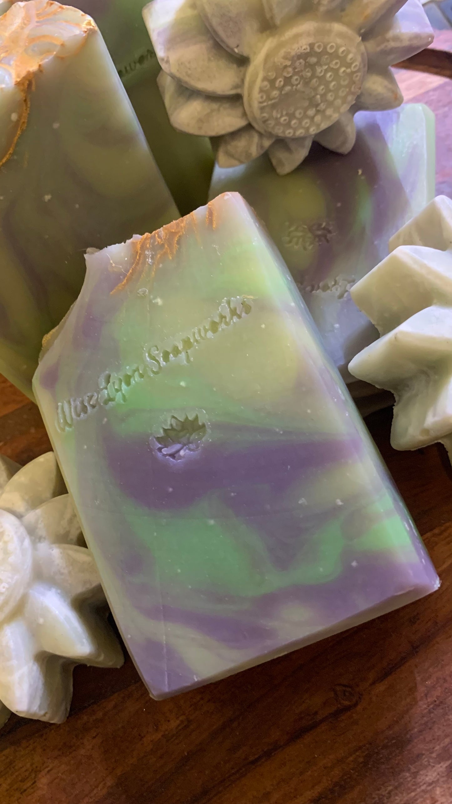 Lavender and White Sage natural soap, organic hempseed oil