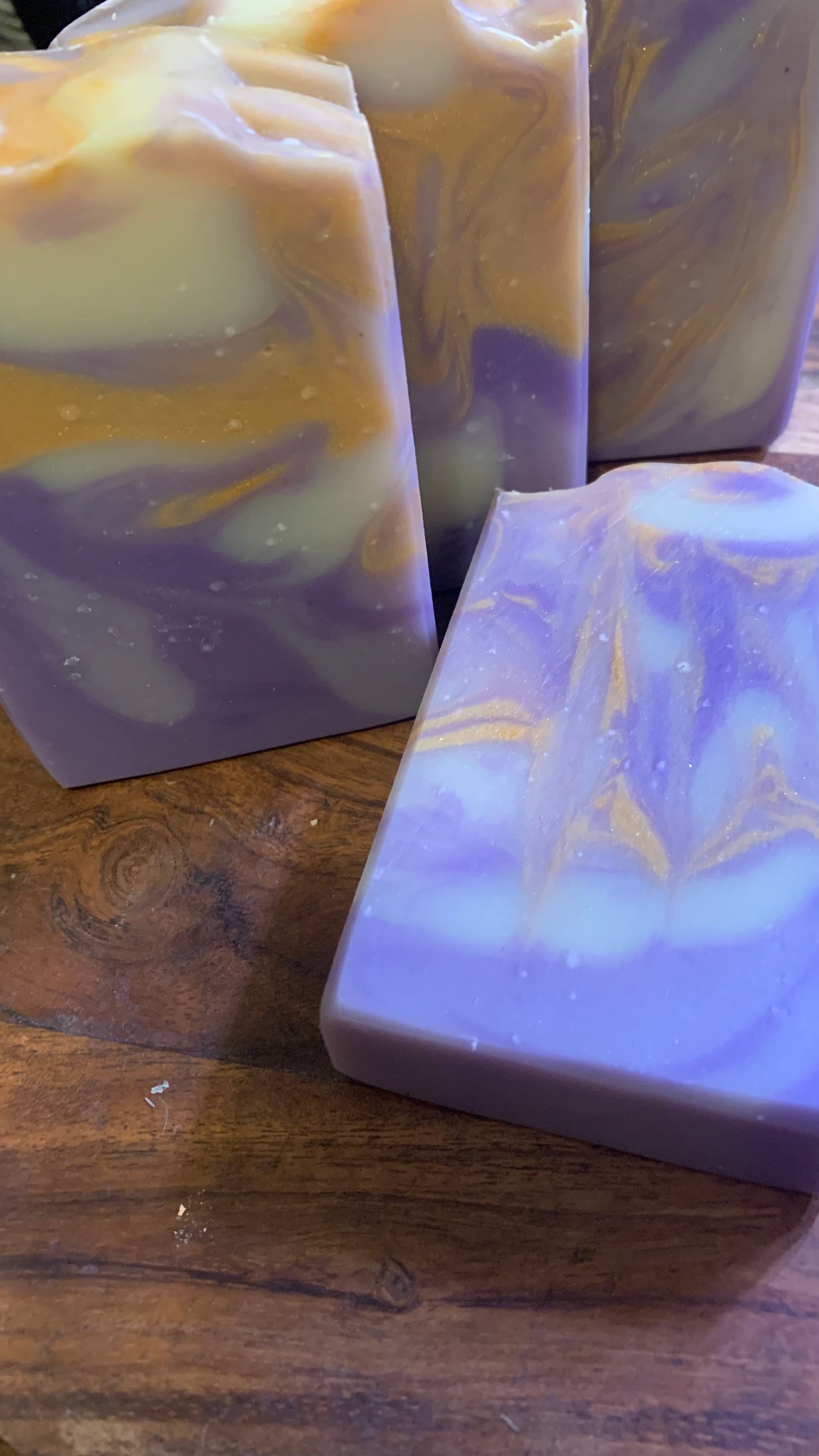 Black Violet & Saffron scented natural bar soap
