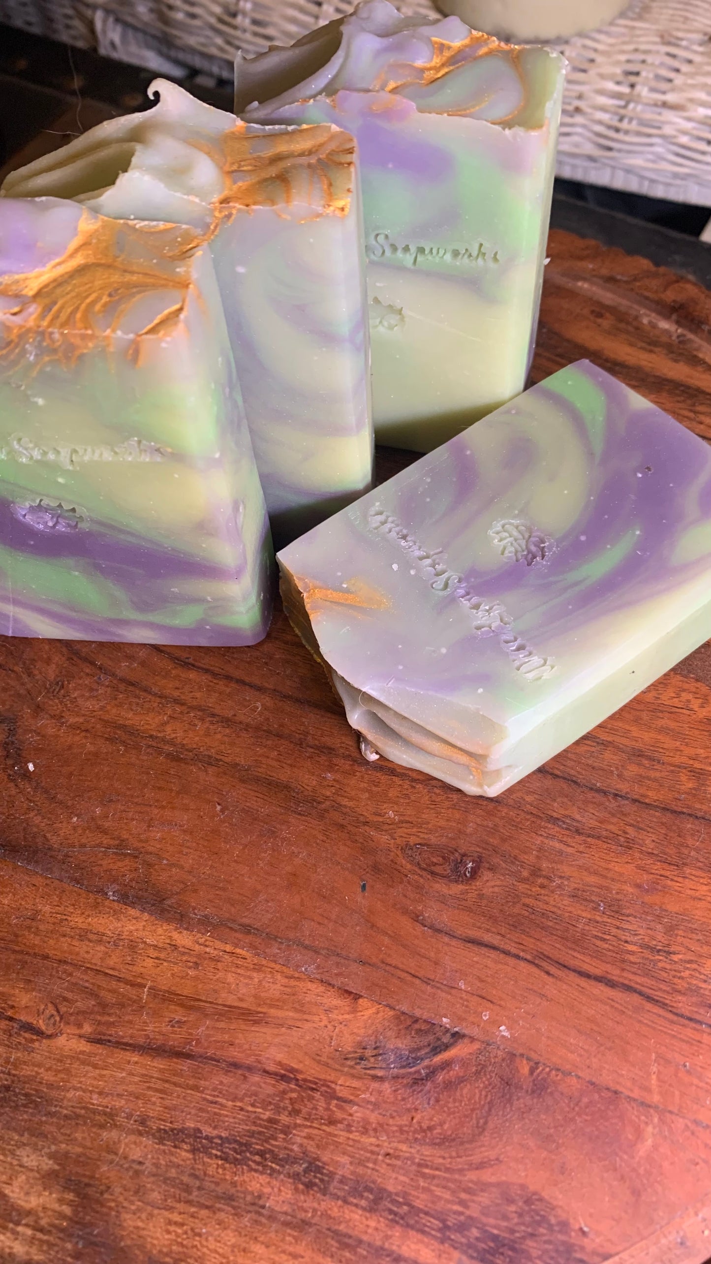 Lavender and White Sage natural soap, organic hempseed oil