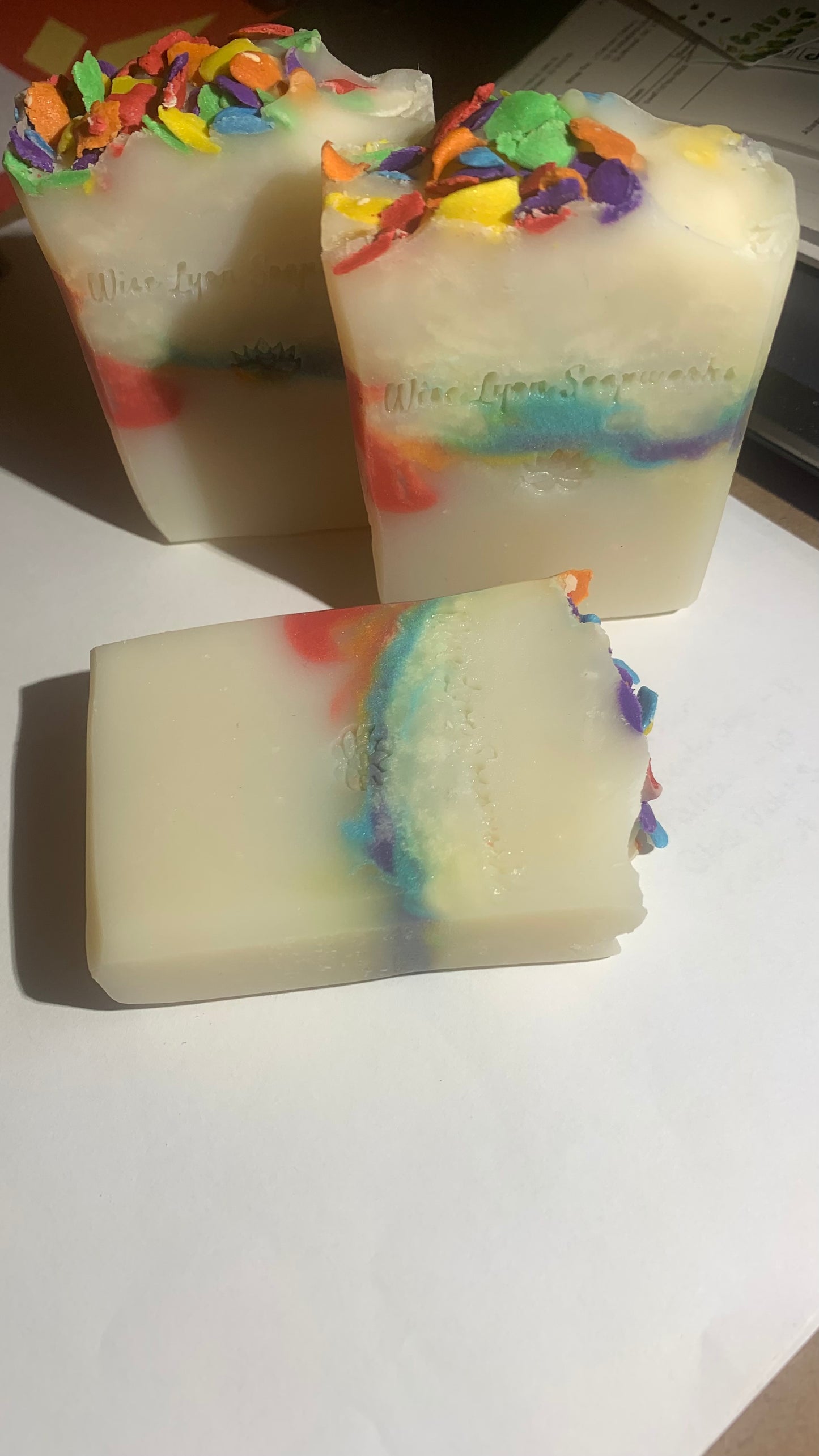 Fruity Pebbles scented all natural Soap, handmade soap - Wiselyonsoapworks