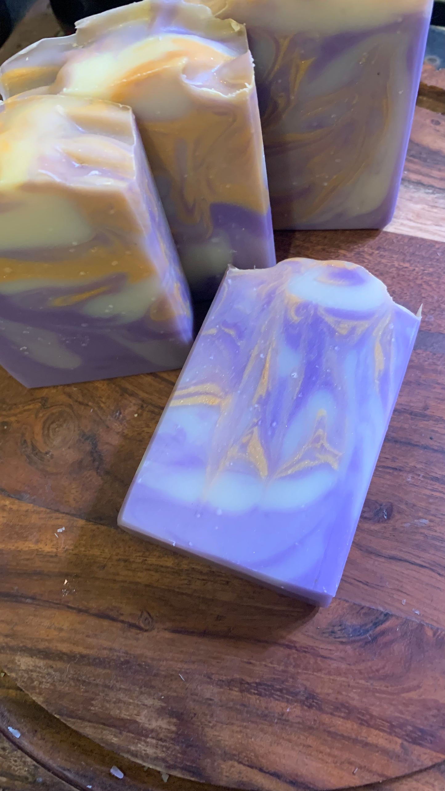 Black Violet & Saffron scented natural bar soap
