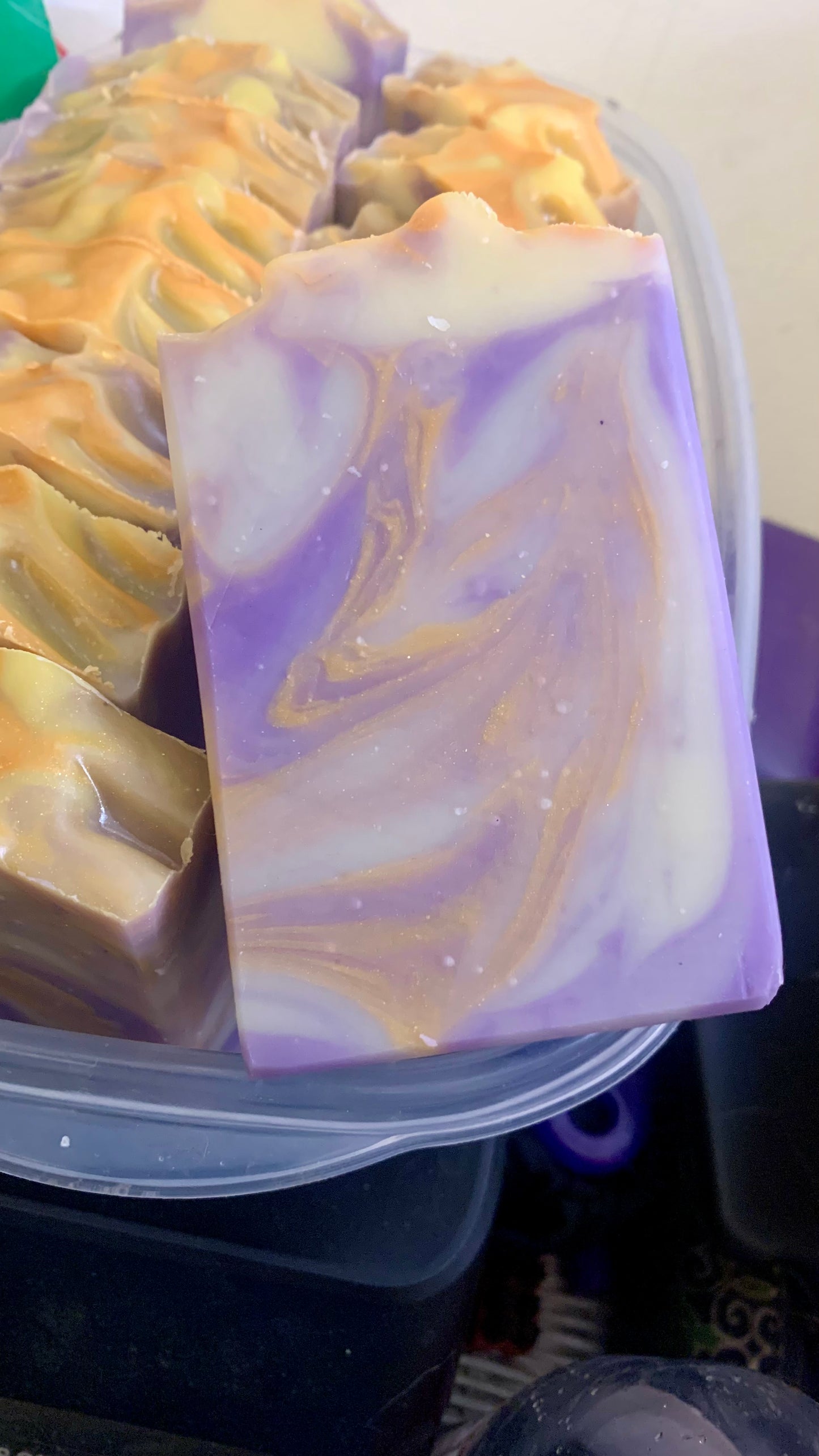 Black Violet & Saffron scented natural bar soap