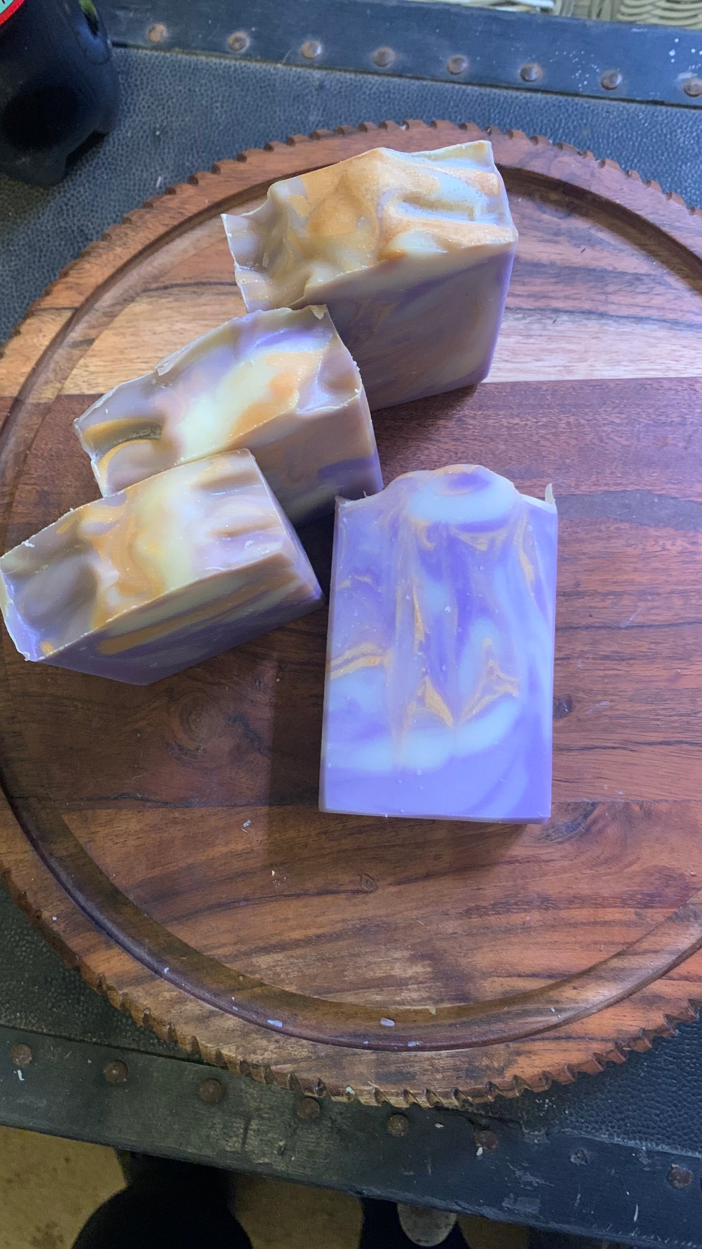 Black Violet & Saffron scented natural bar soap