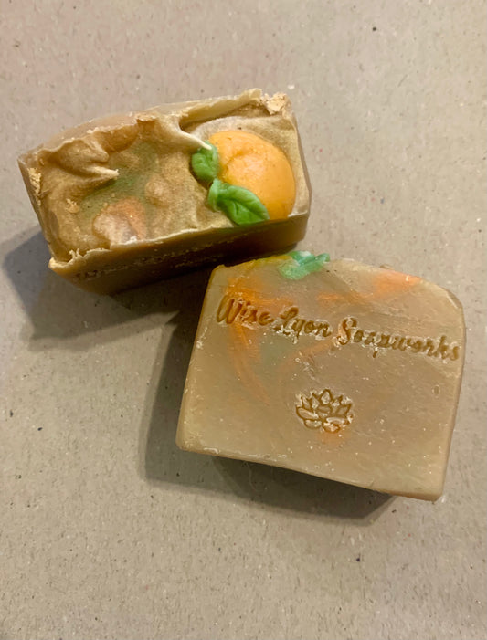 Peach Bellini scented natural bar soap