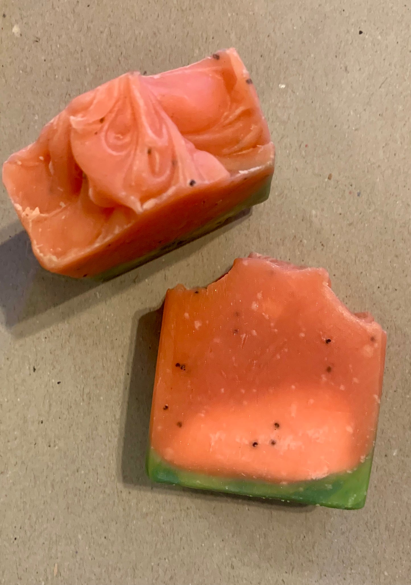 Watermelon Sugar Natural Soap, handmade hemp seed oil