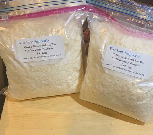 4 lb bag Golden brand 464 soy wax flakes - Wiselyonsoapworks
