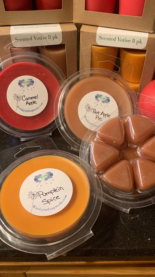 Holiday Scented Wax Melts, 100% soy - Wiselyonsoapworks