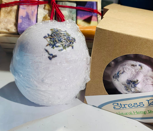 Lavender scented bath bomb large ball - Wiselyonsoapworks