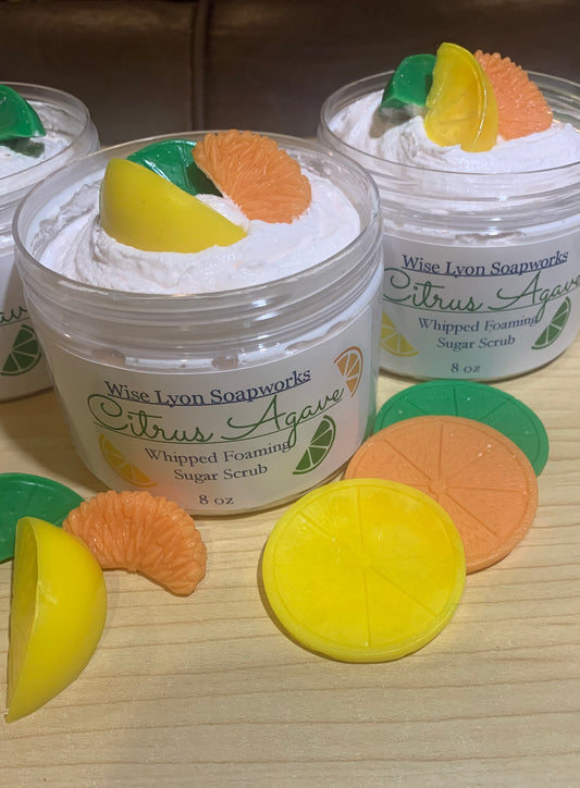 Citrus Agave Whipped Soap Scrub - Wiselyonsoapworks