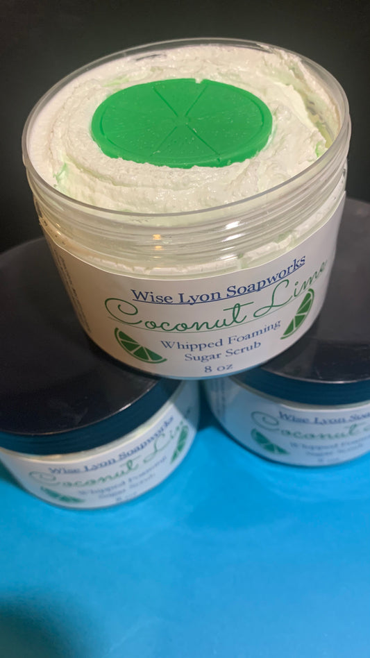 Coconut Lime Whipped Soap Scrub - Wiselyonsoapworks